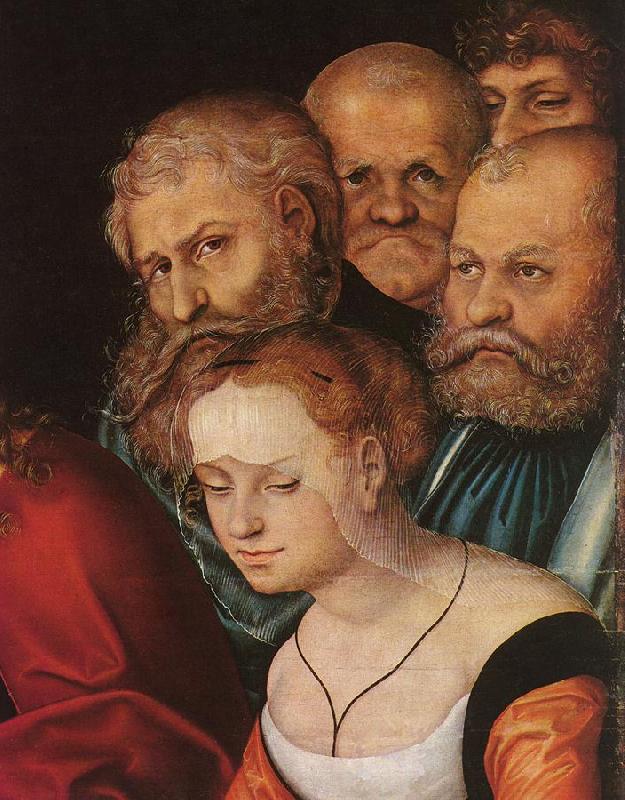 CRANACH, Lucas the Elder Christ and the Adulteress (detail) dfh oil painting image